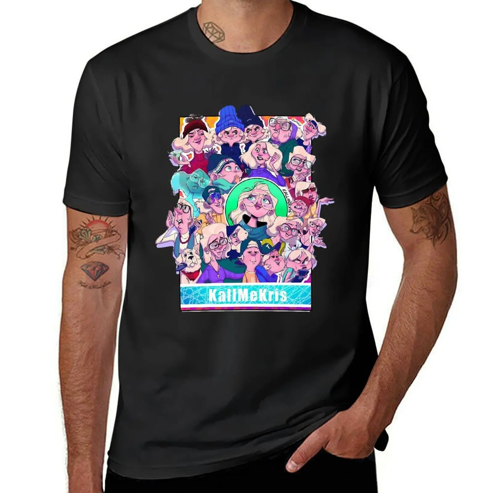 kallmekris art drawing T-Shirt Blouse anime clothes customs design your own cute clothes mens vintage t shirts