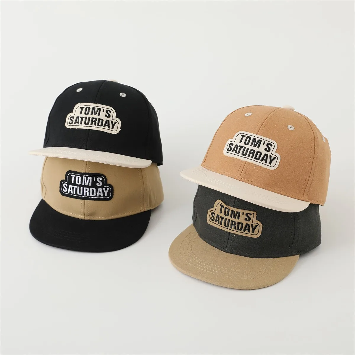 

Kids Caps Children Patchwork Cotton Breathable Snap Back Cap Baby Cute Adjustable Sunhat Girls Autumn Letter Baseball Hats