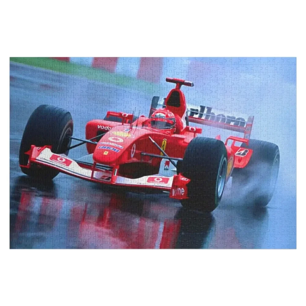 

Майкл Шумахер гоночный в его 2003 F1 гоночный racecar под дождем головоломка Диона аксессуары пазл с животными