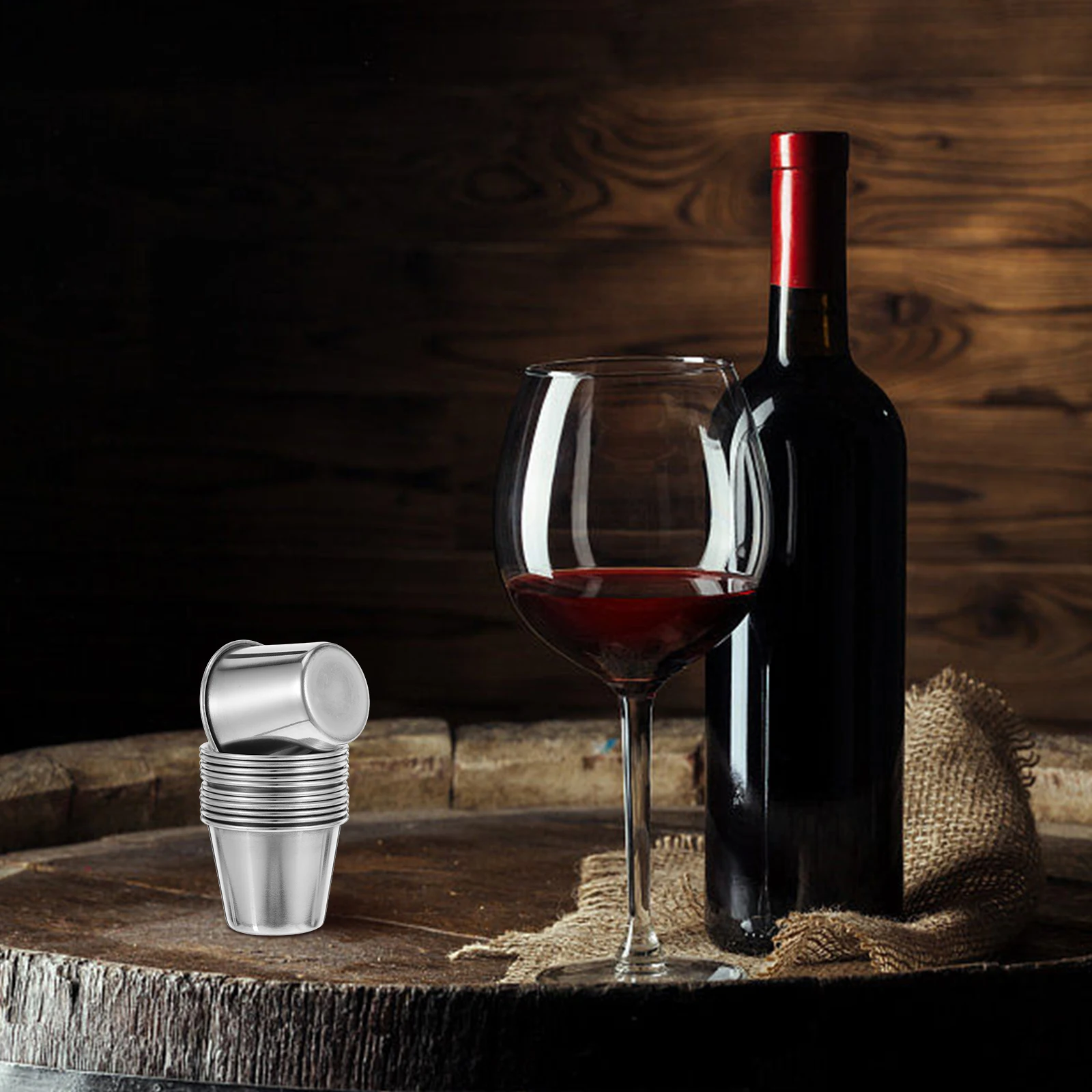 

12Pcs Stainless Steel Liquor Cup AntiRust Perfect for Camping Coffee Tumbler Glass Whiskey Vodka Tea Mug