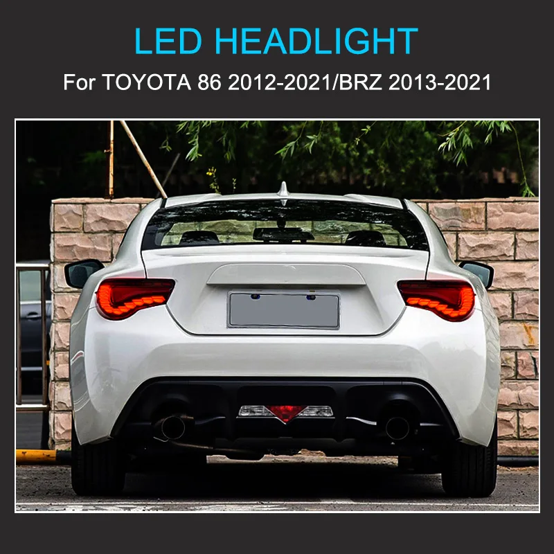 NEW LED Tail Light Assembly for Toyota 86 Subaru BRZ 2012-2021 Taillights Plug and Play with LED Dynamic Turning Rear Tail Lamps