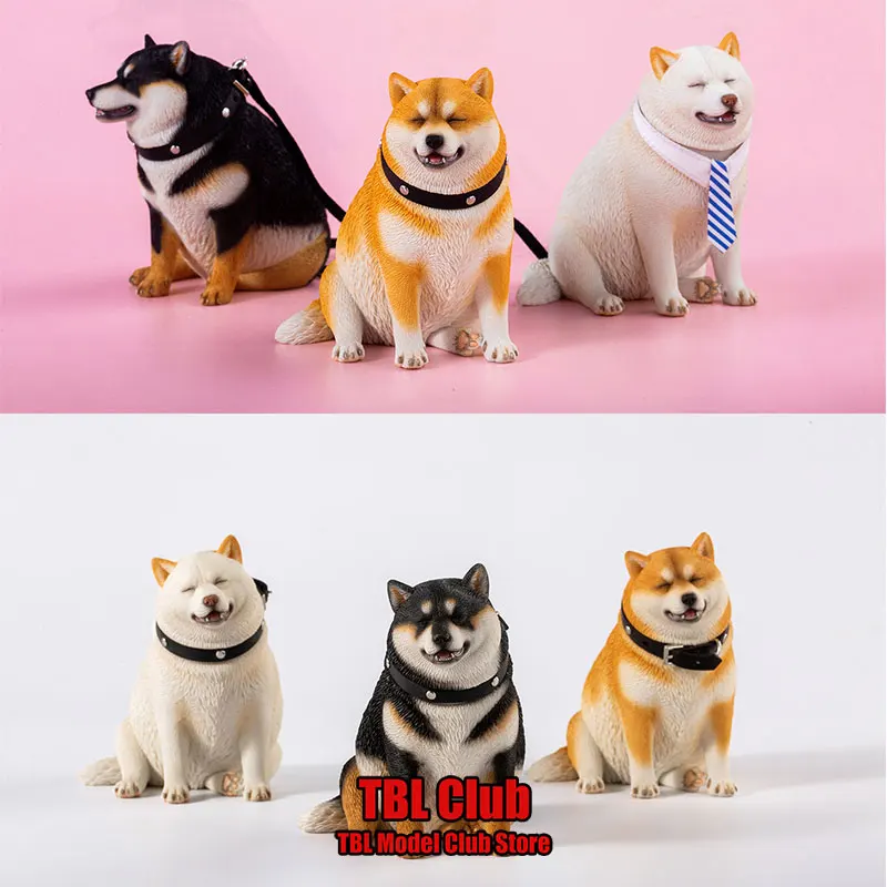 JXK102 8CM 1/6 Scale Soldier Cute Fat Dog Simulated Animal Smiling Pet Dog Home desktop Decor Fit  Action Figure Doll