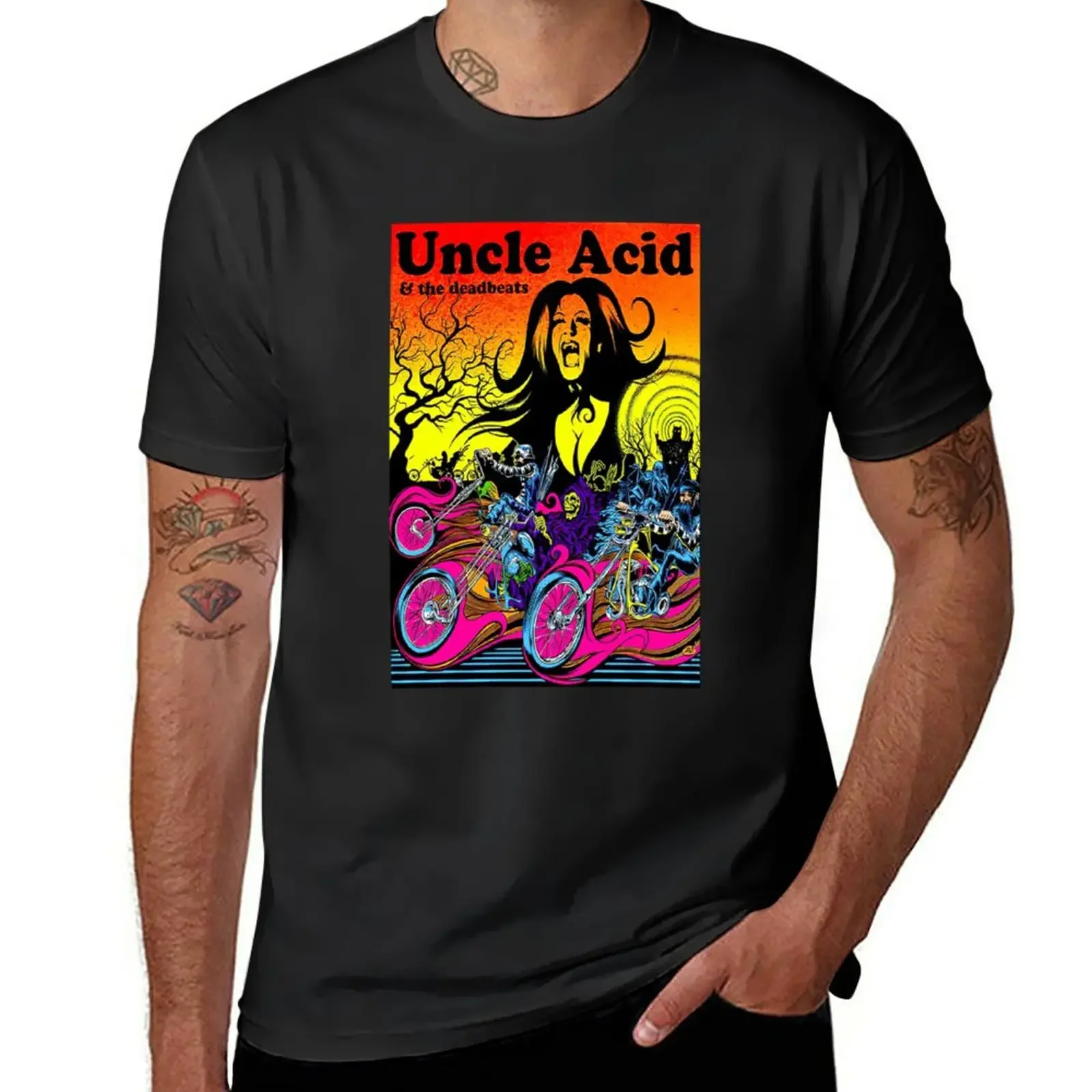 New Uncle Acid and the deadbeats Poster t-shirt camicie graphic tee for a boy vintage blue archive men clothing