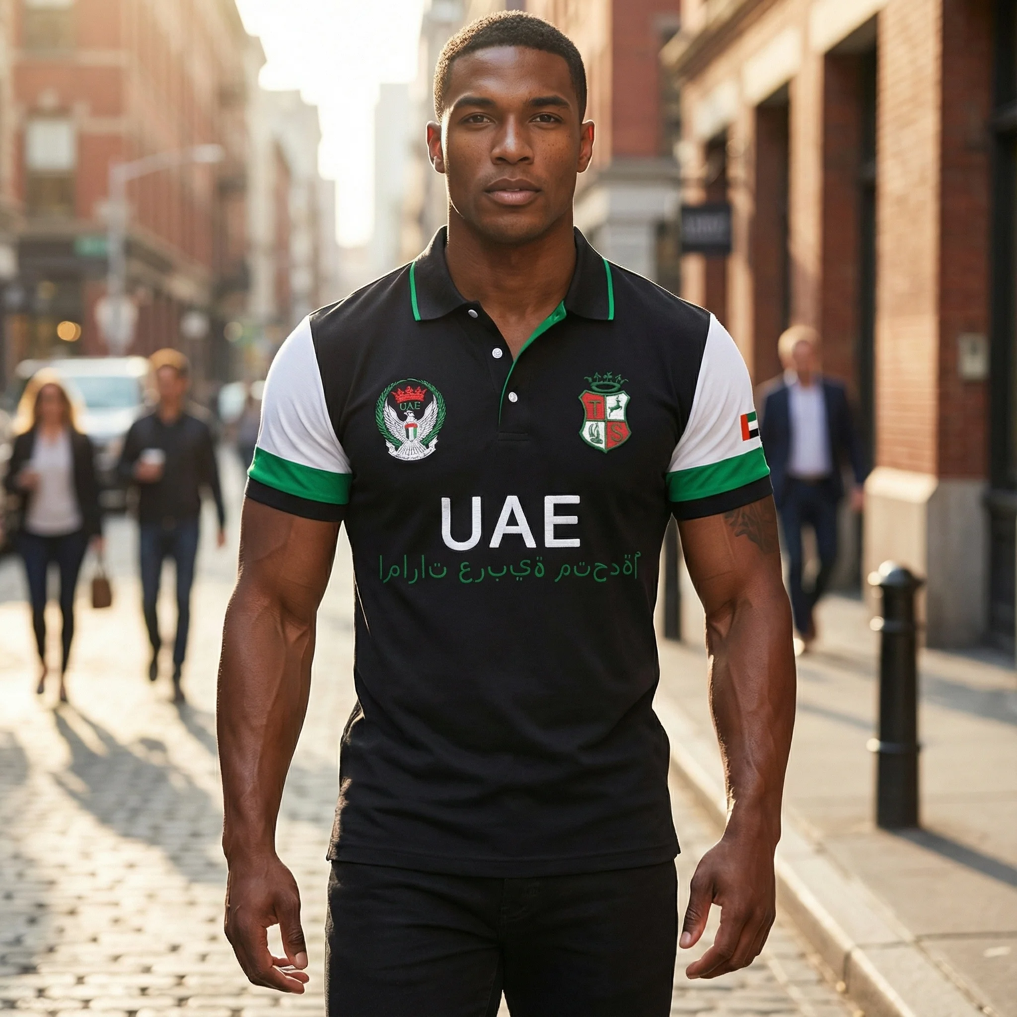 New Arrivals Men's Polo Shirt Classic United Arab Emirates Breathable Collar T-shirts Man Plus US