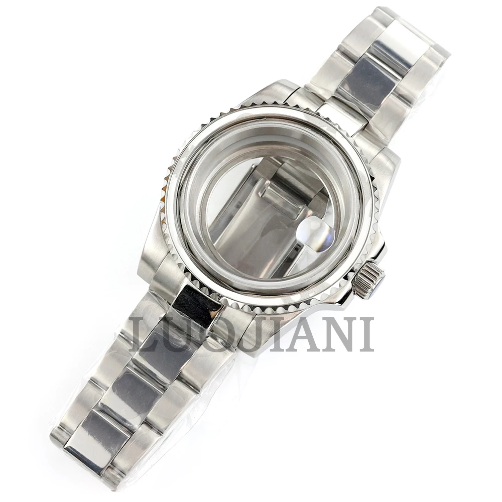 

Silver Watch Case 40mm For NH34 NH35 NH36 NH38 Movement 28.5mm Dial Jubilee/Oyster Bracelet Stainless Steel Watch Accessories