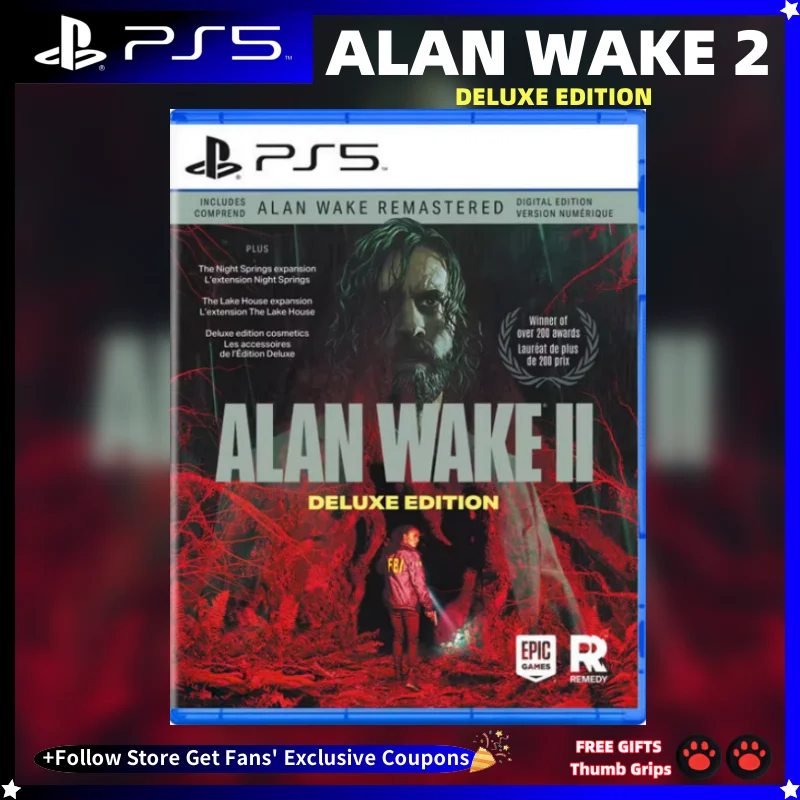 Sony Playstation 5 PS5 Game CD NEW Alan Wake 2 DELUXE EDITION Official Original Physical Game Card Alan Wake 2 Playstation 5 PS5