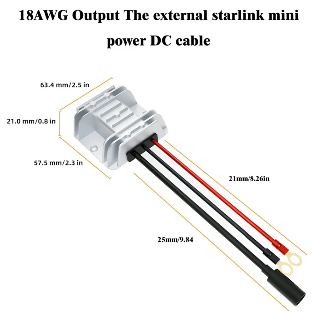 Kabel zasilający Starlink Mini Step Up 12V/24V na 48V 1.5A DC Konwerter Podwyższający Napięcie do StarLink Mini Akcesorium Podróżne Kempingowe — zdjęcie produktu 6