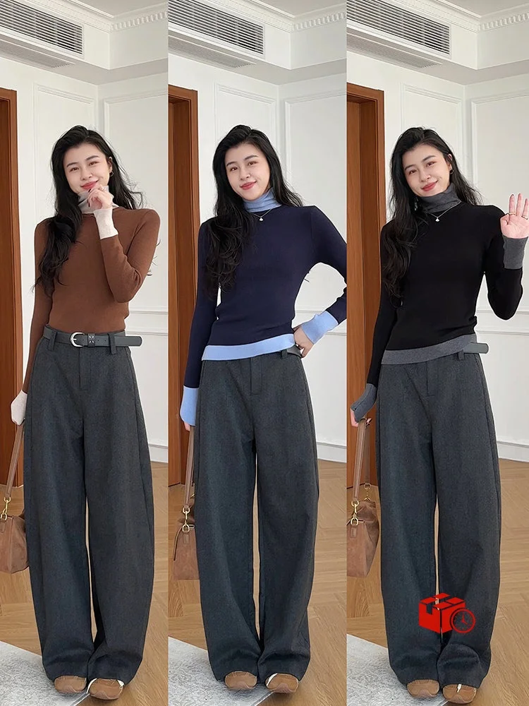 

Zhang a Xing Color Blo High Collar Sweater Inner Wear Slim Fit Faionable Base Layer Winter Top Women's Faion Knitwear