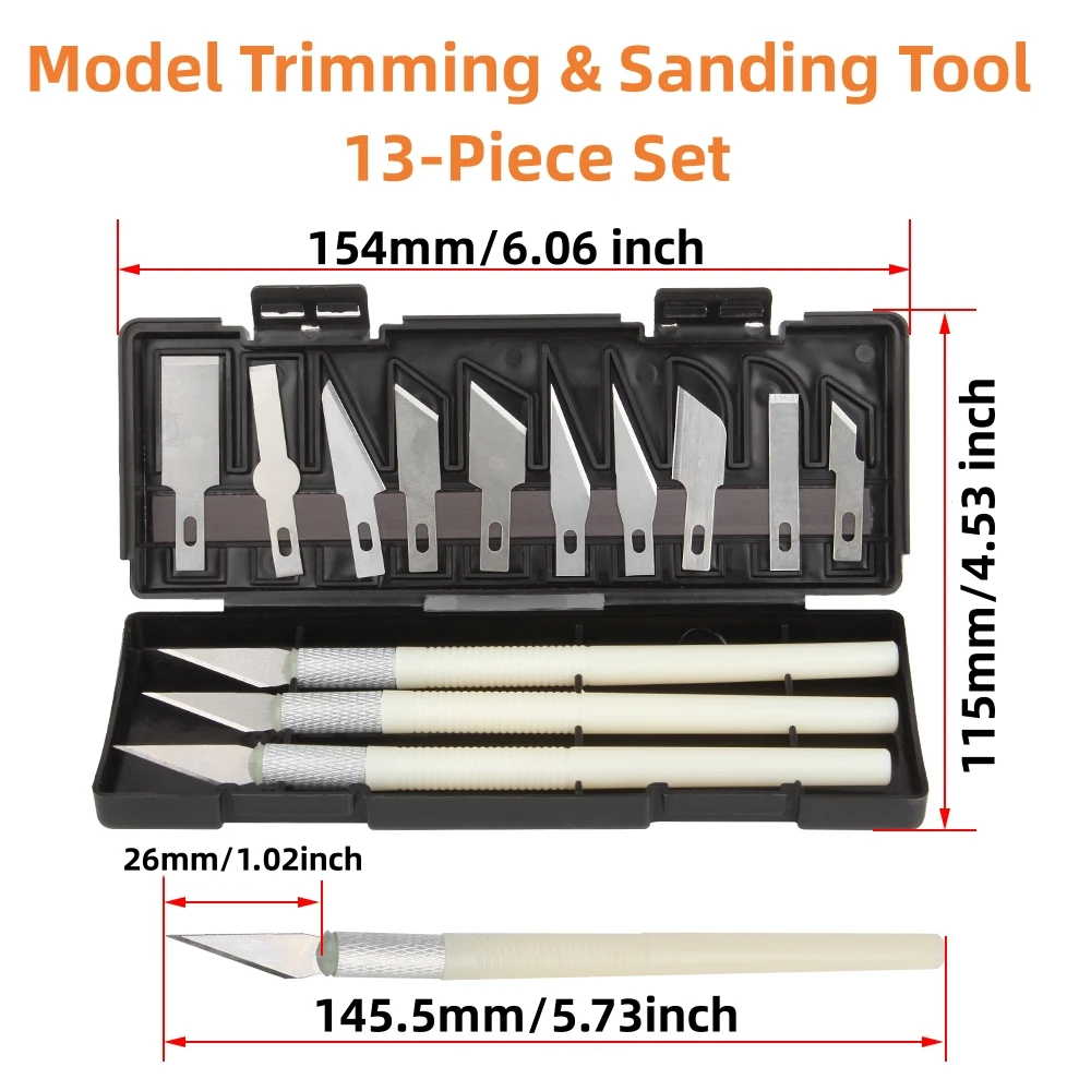 38 Pcs 3D Model Grinding Tool Deburring Engraving Knife Kit Carving Tool DIY File Cutter Scraper Trimming Tool 3D Print Tool Kit