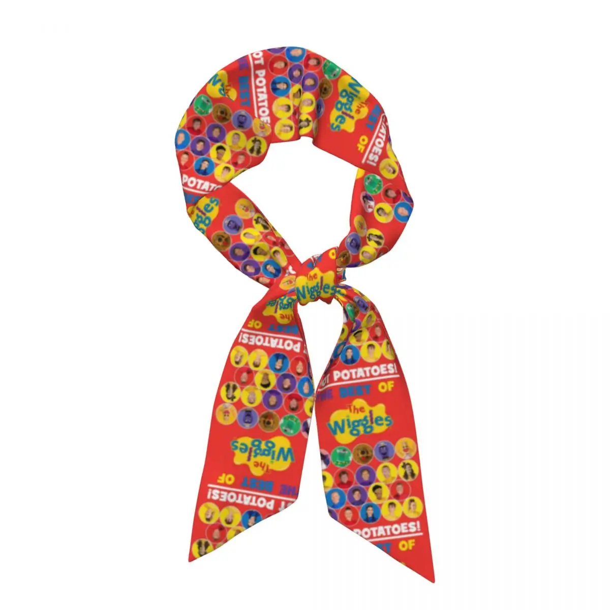 The Wiggles Tv Show Music Band (10) Women Long Narrow Scarf Soft Skinny Scarf Multi-use Neck Head Wrap for Office Daily Party