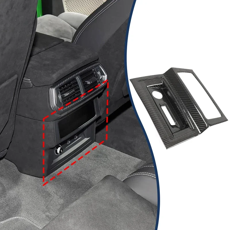 1Pcs Real Carbon Fiber For Lamborghini URUS 2018-2021 Car rear air outlet frame decoration sticker protection accessories