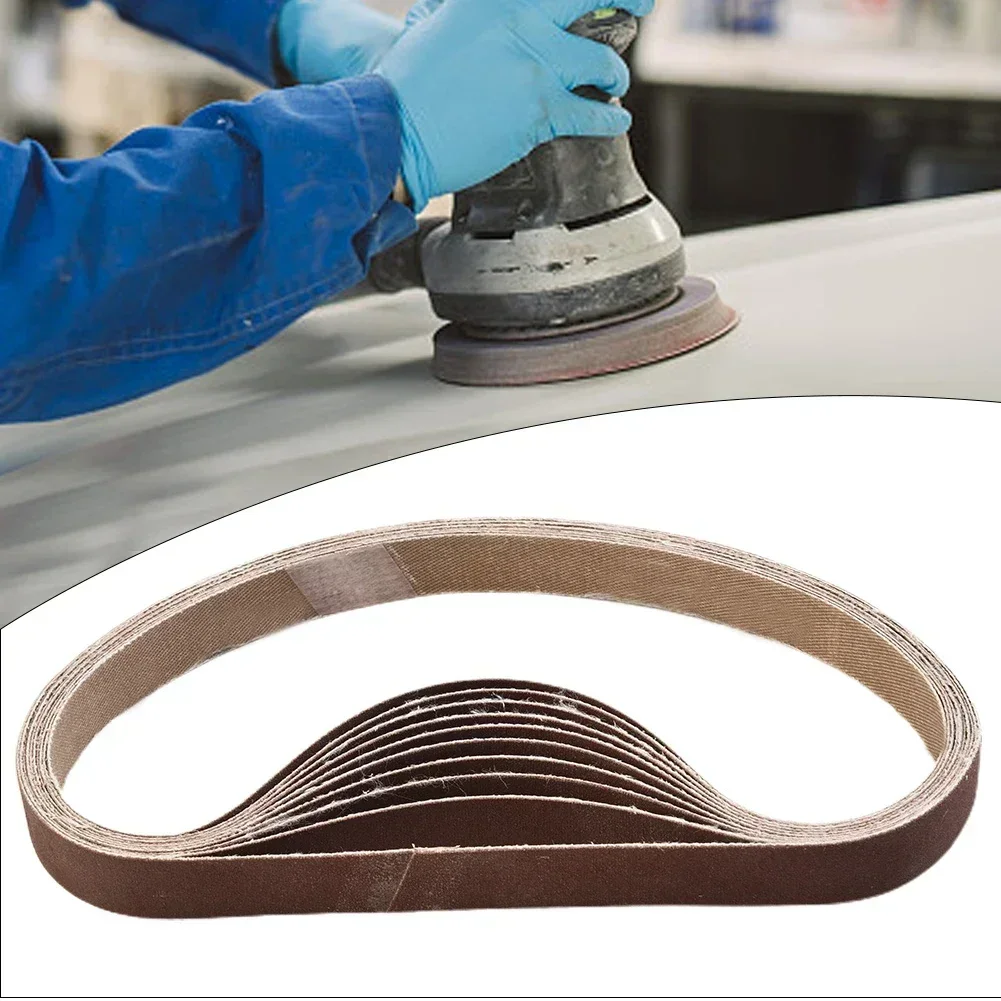 Imagem -05 - Conjunto Lixa Cintos 60600-grit Bandas Abrasivas para 15x452 mm M10 Lixadeiras Arquivo Lixadeiras Cinto de Madeira Polimento de Metal Macio 10 Peças