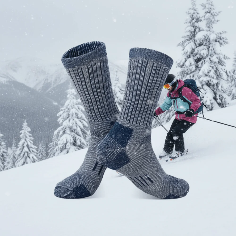 

Повседневные нечеткие носки из мериносовой шерсти, дышащие мужские прогулочные носки с защитой от запаха, утолщенные термоноски для мужчин