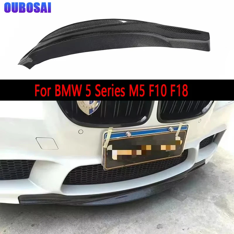 

For BMW 5 Series M5 F10 F18 Carbon Fiber Car Front Bumper Diverter Spoiler Diffuser Front lip chin upgraded body kit