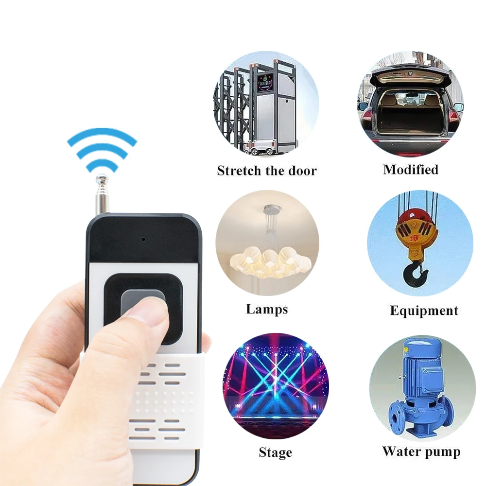 433Mhz Wireless Remote Control 1/2/4 Buttons 1527 Learning Code 1000M Transmitter for Light/ Gate /Garage Door/Motor Controller