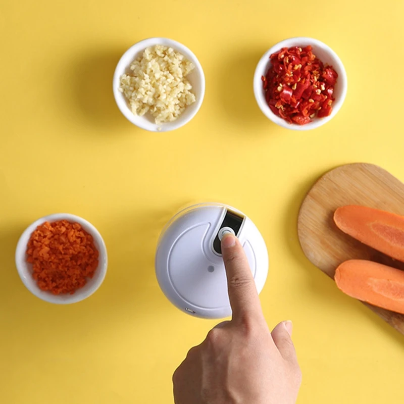 Home Electric Grinder Portable Vegetable Slicer Processor Multifunctional Kitchen Round Dropshipping