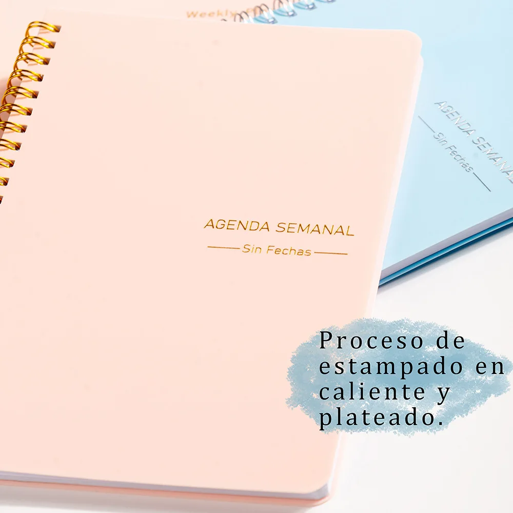 Carnet de notes avec licence, agenda A5, agenda hebdomadaire, objectifs, horaires Kiev itudes, journal, école, papeterie, bureau, espagnol, 2024