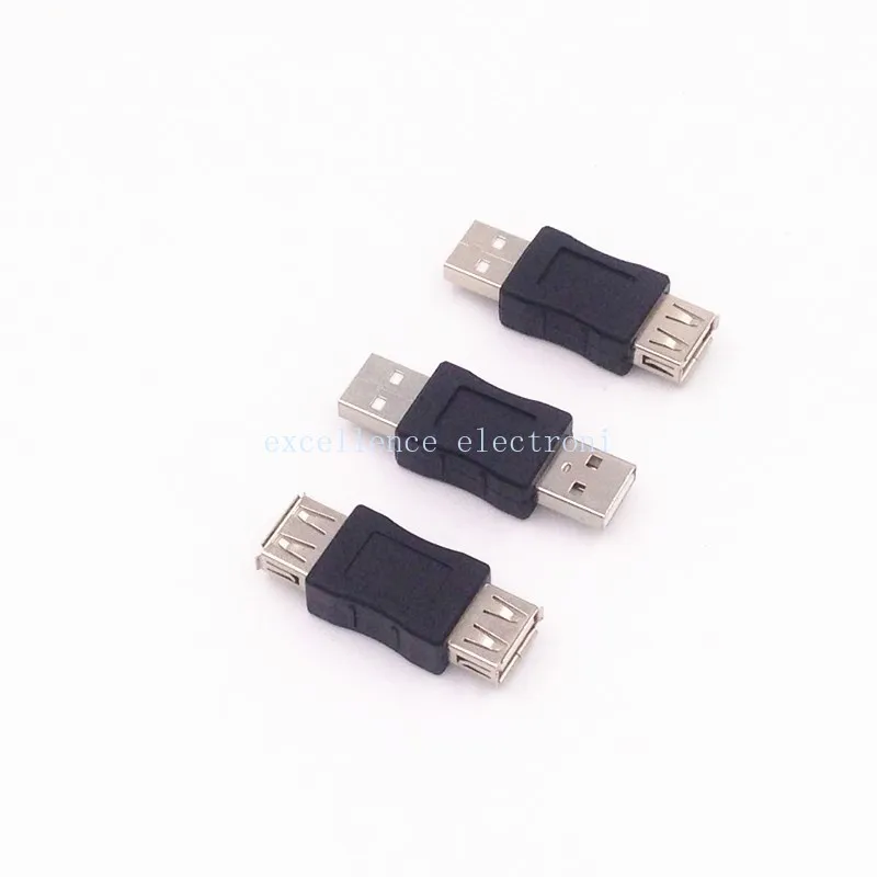 2PCS USB Adapter Straight Connector Male To Female / Female To Female / Male To Male For  Adapter Practical Computer Cables