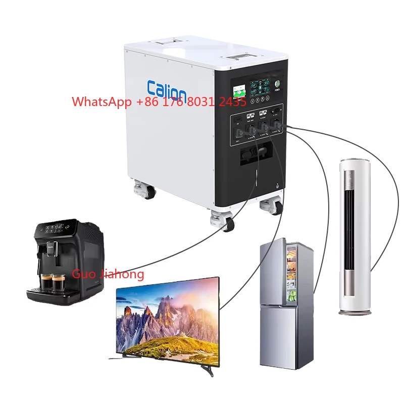 

Calion 6.6kWh LiFePO4 Portable Power Station 6.2kw Inverter for Home Backup Off-Grid RV Marine Solar Systems Solar Panel Power