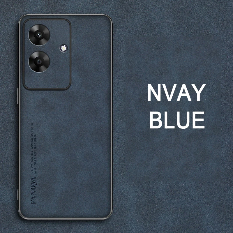 For Realme Note 60 4G Чехол для Case Lambskin Texture Leather Back Cover For Realme Note 60 Soft Frame Shockproof Coque