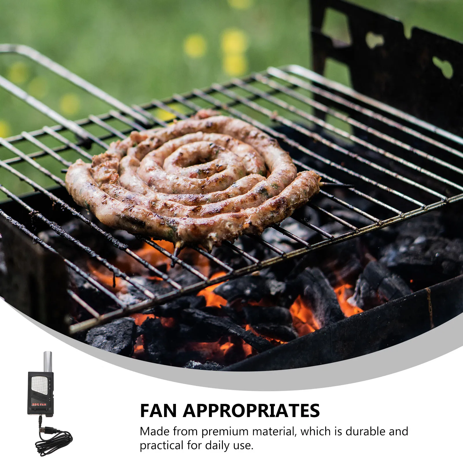 

Portable BBQ Air Blower Plastic Iron Material Compact Size Outdoor Camping Picnic Party Use Kitchen Bar