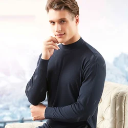 Turtleneck Undershirt MEN Cotton Blouse Long Sleeve Thermal T Shirt Homme Manche Longue Termal Hombre Camisetas Termicas Para