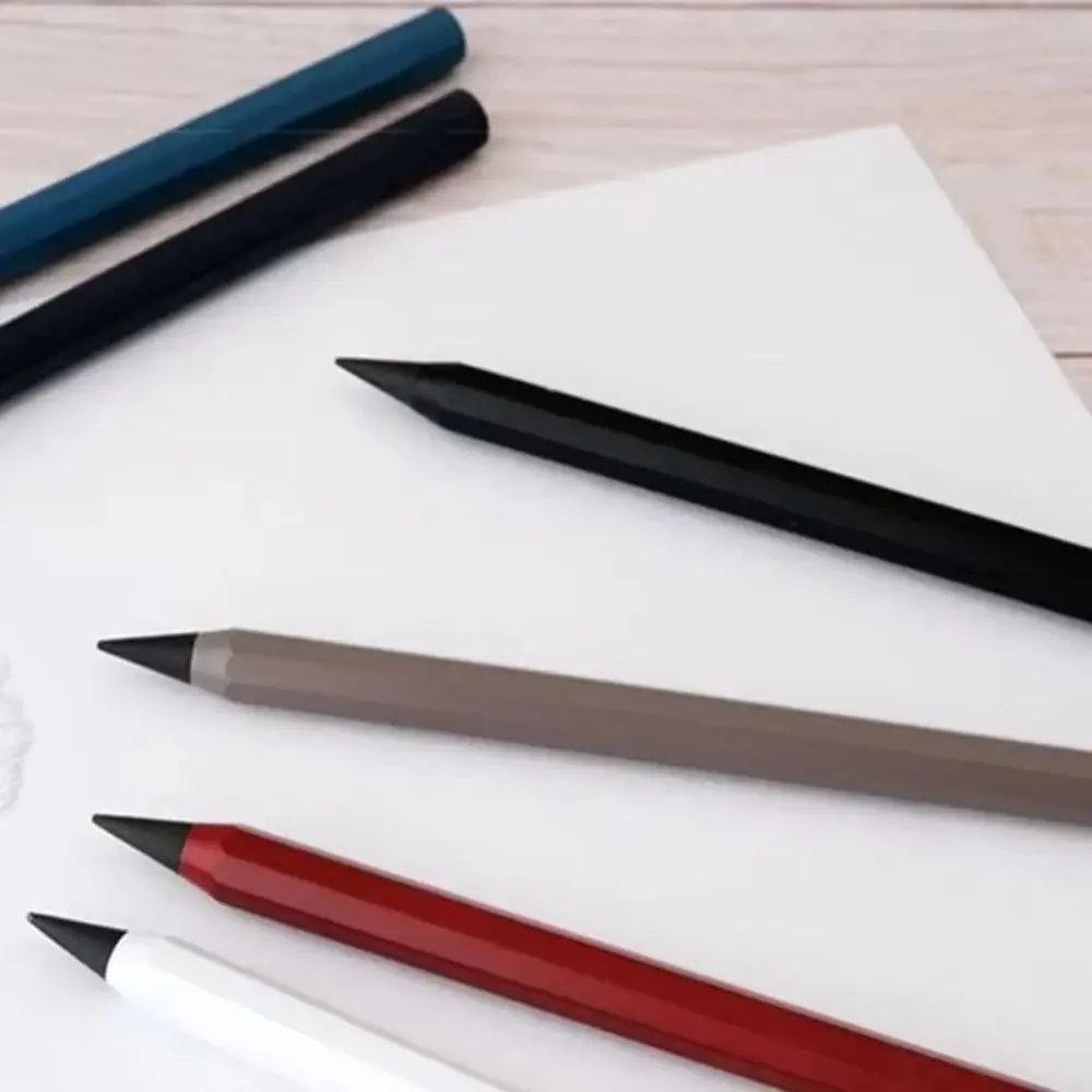 Simple Metal Pencil No Ink Non-Sharpening Unlimited Writing Pencil Eternal Pencil Students