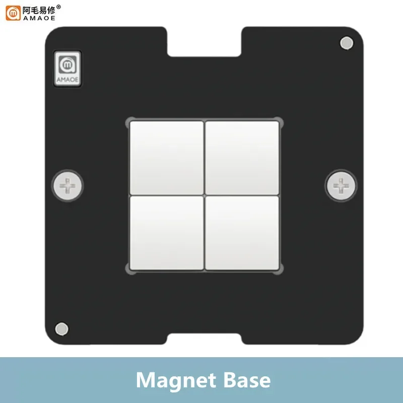 AMAOE 0.12mm Strong Magnetic BGA Reballing Stencil Template for MT6761V-MT6762V-MT6765V-8768V CPU Repair Planting Tin Platform