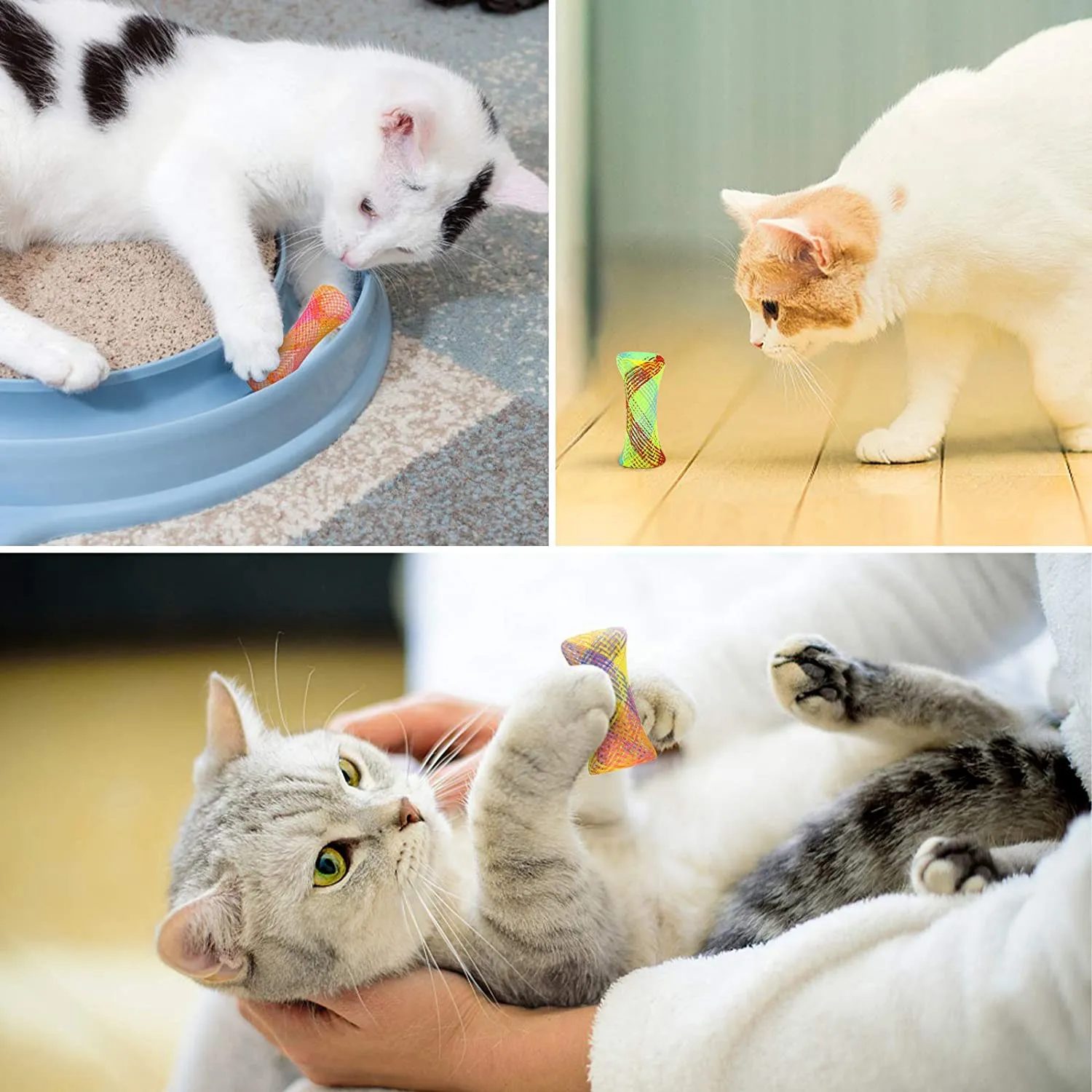 

Пружины для домашних животных, игрушка для кошек, 25 шт., красочные пружинные палочки для кошек, домашних животных