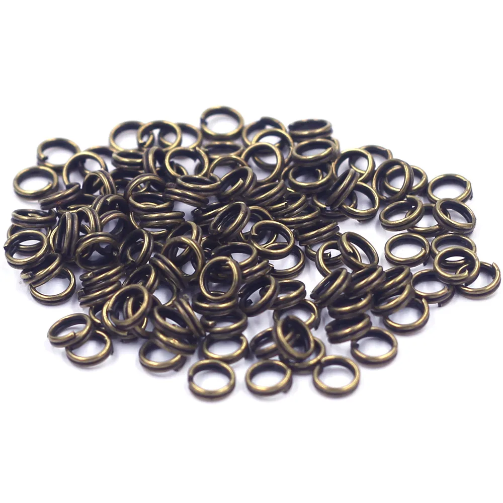 

5000 шт. бронзовые тона, круглые двойные петли, металлические открытые разрезные кольца для прыжков, 5 мм, ювелирные изделия, фурнитура «сделай сам», креативные ремесленные материалы, посылка