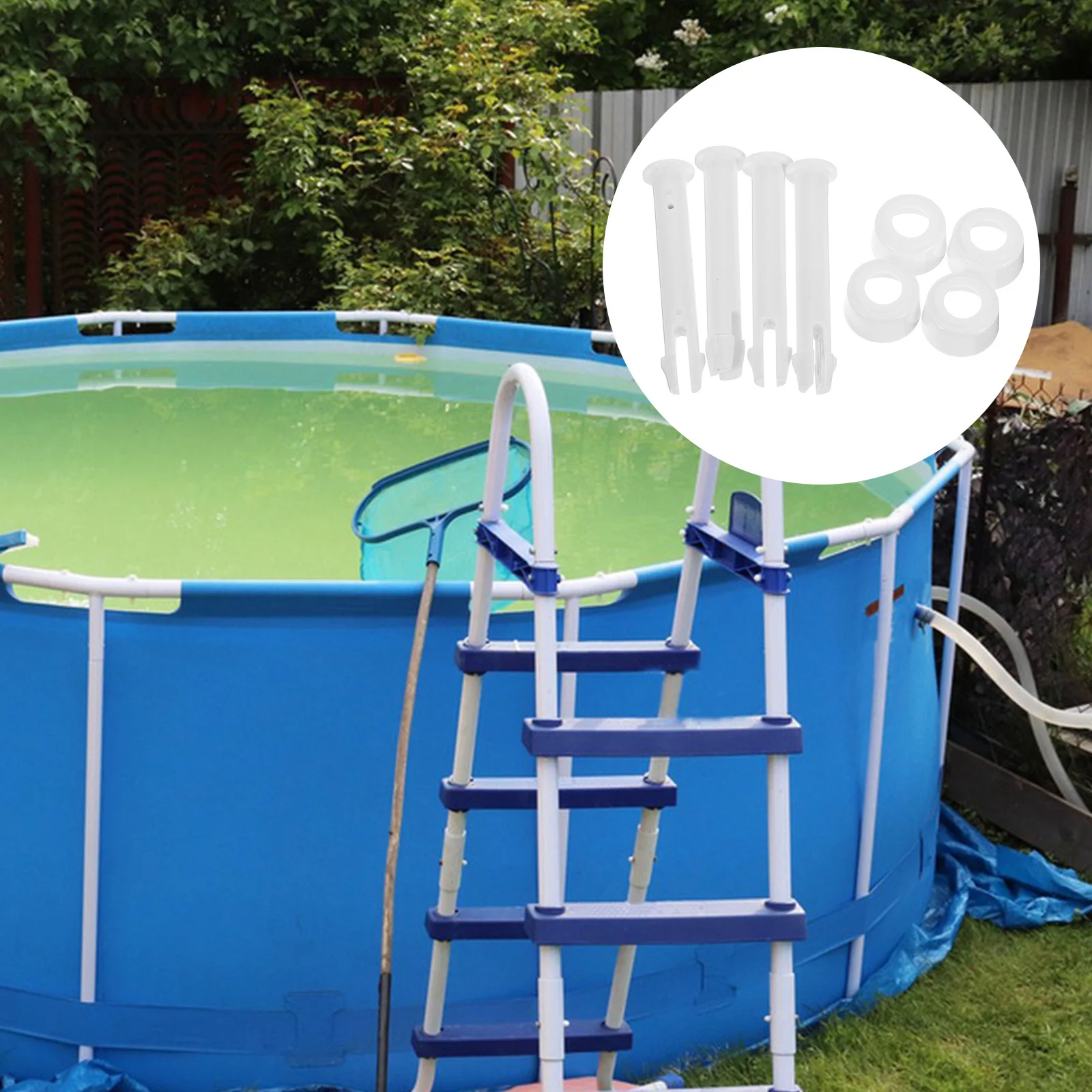 4 قطعة إطار دبابيس السباحة استبدال المفاصل استبدال أجزاء الدبوس المفاصل دبوس عدة لصيانة حمام السباحة إصلاح حمام سباحة العرض