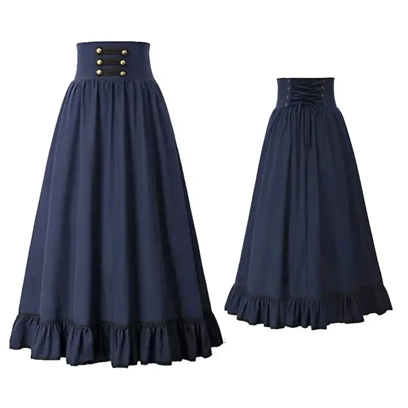 

COSda@Retro Medieval Halloween Robe, Zipper Fishtail Skirt for Women, Renaissance Stage Costume