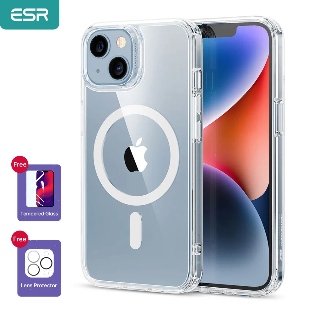 

Защитный чехол ESR чехол на айфон 14 Pro, чехол для iPhone 14 Pro Max, классический Гибридный чехол HaloLock с защитной пленкой в подарок