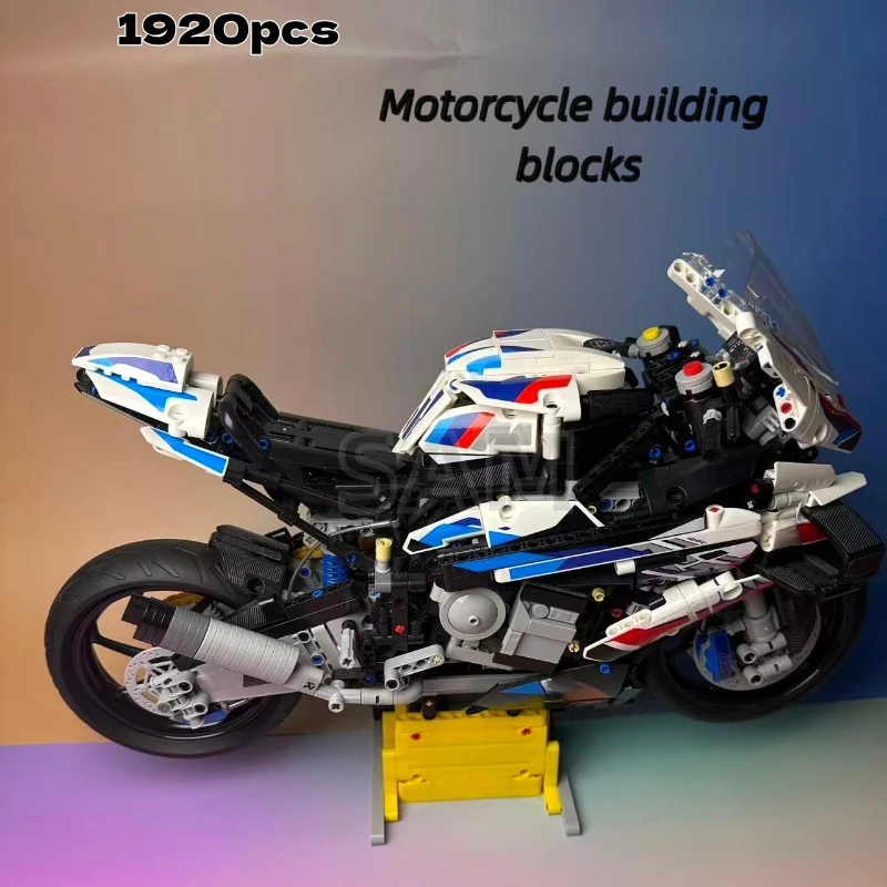 

Технология мотоцикла на Хэллоуин, 1920 шт., совместимый с строительными блоками 42130, игрушками для взрослых, рождественскими подарками