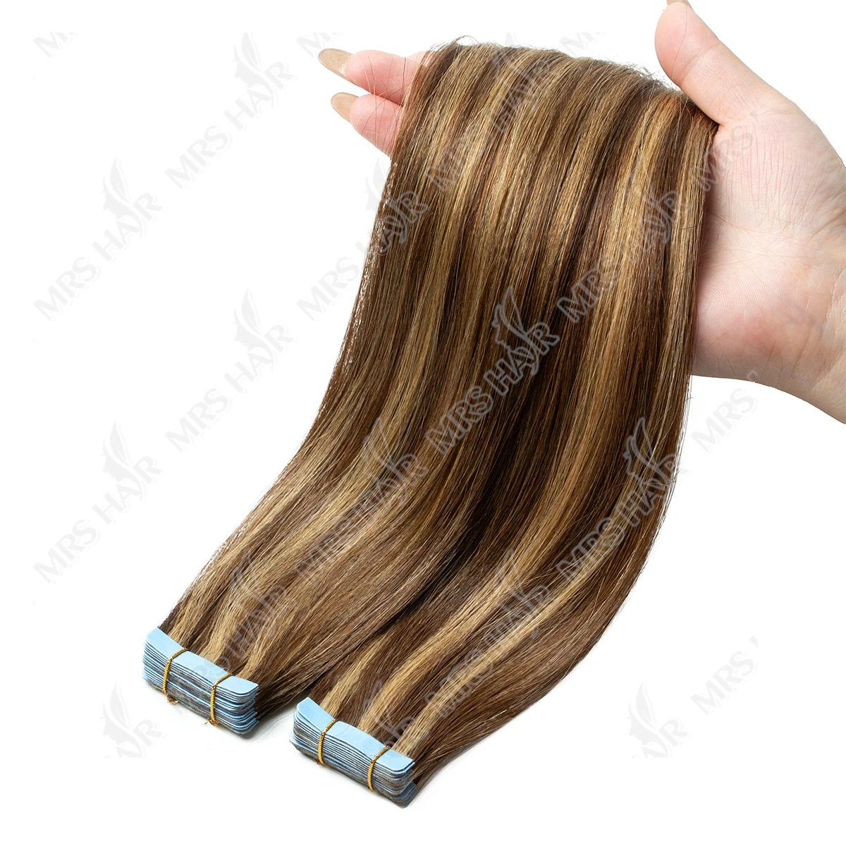 P4-27 Nastro Yaki leggero nelle estensioni dei capelli Nastro Remy per cuticole di capelli umani nelle estensioni 14-24 pollici 20 pezzi Nastro dritto Yaki ins