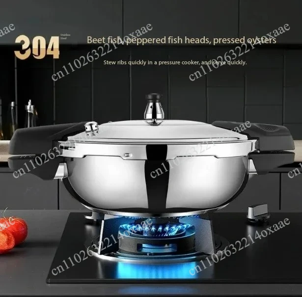 

Durable 1.8L Small Stainless Steel Pressure Cooker, Scratch-Resistant Pot for Gas Stoves, Great for Fish, Soups and Daily Meals