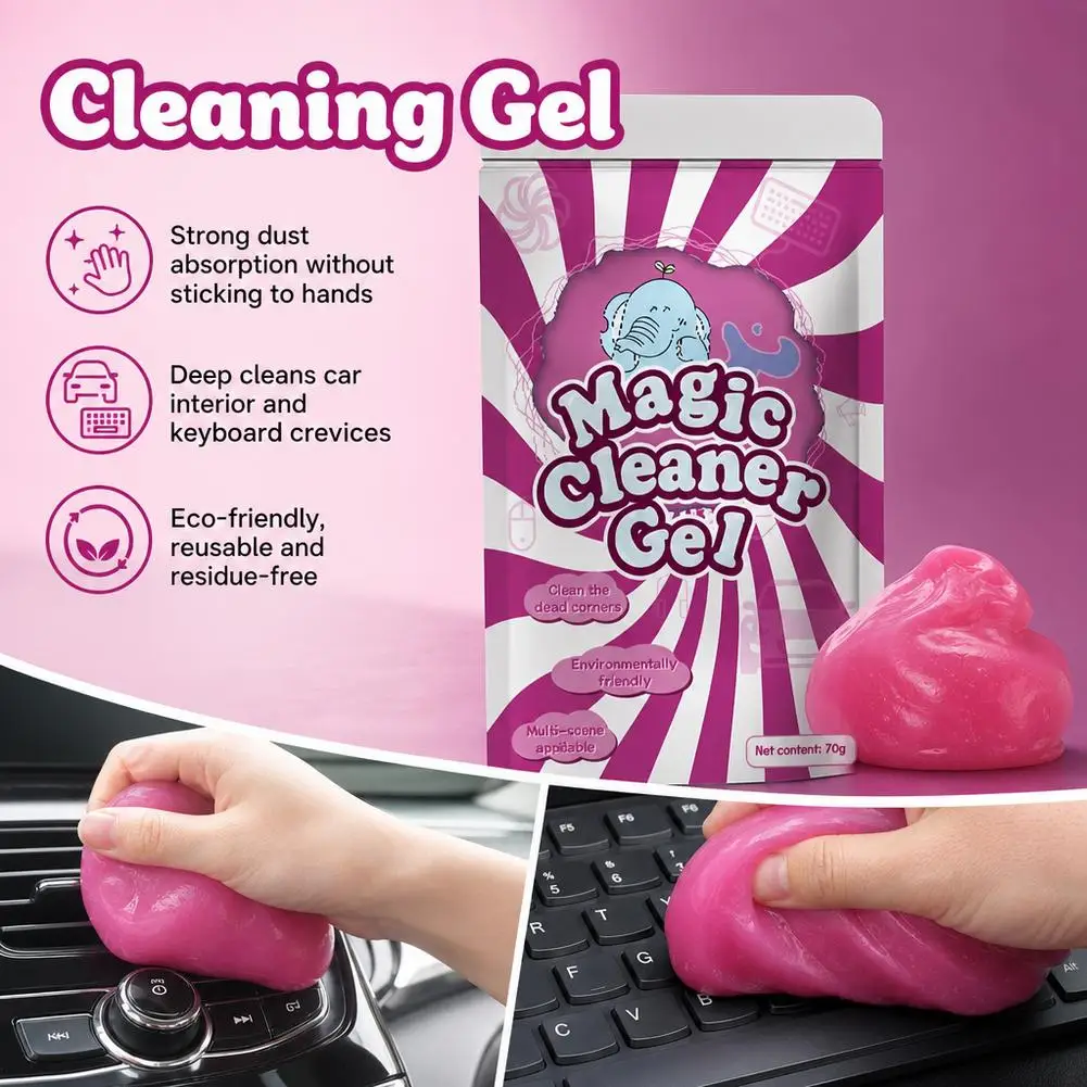 Car Cleaning Gel Slime Magic Mud Computer Keyboard Automobile Air Vent Dirt Dust Remover Gel Car Wash Interior Cleaning Tools