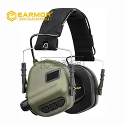 OPSMEN Electronic MOD4 Shooting Headset Earmuffs Ear Muffs Safety Tactical Gun Sound Amplification Hearing Protection NRR 22dB