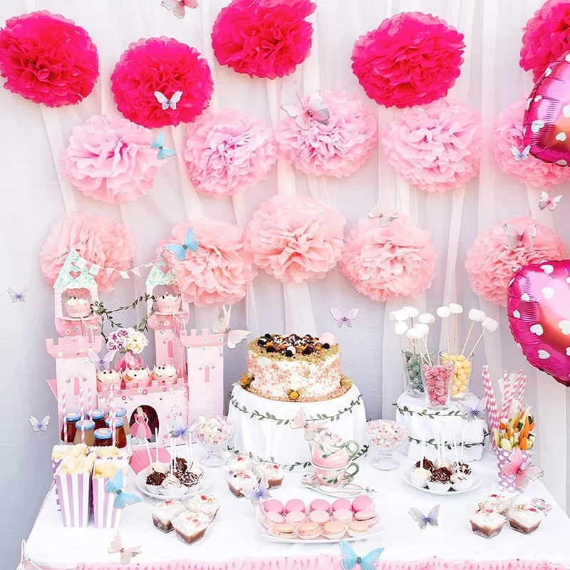 アップリケ付きグラデーションカラーのオーガンザ生地,パーティーの装飾用の半透明のシフォンバタフライ,人形の装飾,38mm, 50個