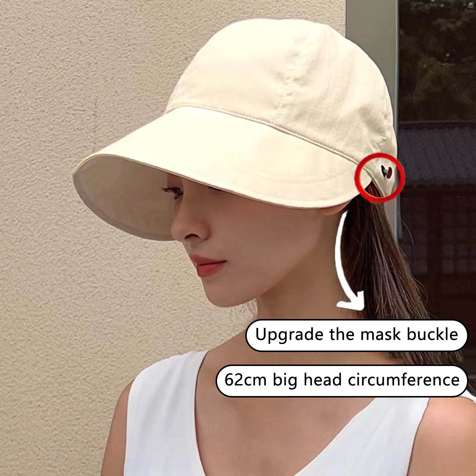 Foldable Women's Sun Hat Summer Quick Dry Breathable Cap Outdoor Uv Protection Sun Hats Drawstring Beach Hiking Travel Caps