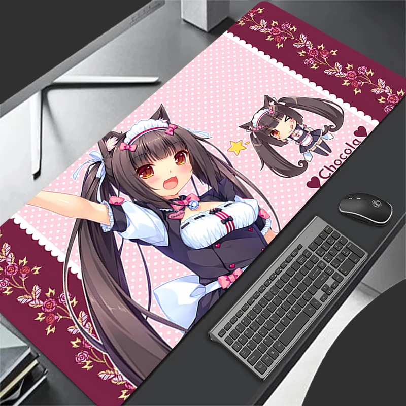 Mouse Pad Nekopara Gaming Laptops Keyboard Mat Deskmat Pc Accessories Desk Protector Anime Gamer carpet Kawaii Girl Mousepads XL