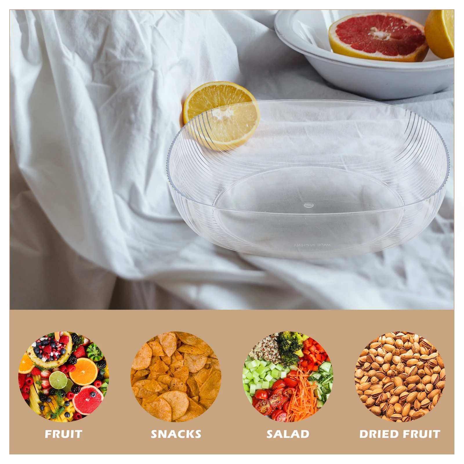 

Fruit Bowl Decorative Tray Salad Snack Container Elegant Chic Design High Class Material Practical Home Accessory