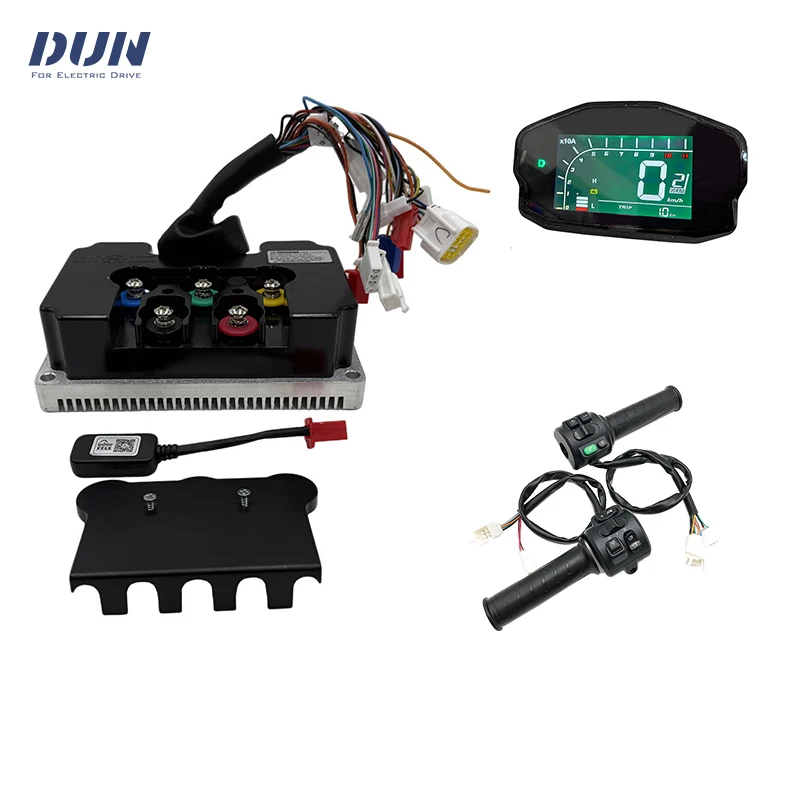 Fardriver ND72680 V2 48V-72V DC 350A BLDC Hall Controller Motherboard with DKD Display T08 Throttle for 3KW-6KW Motor