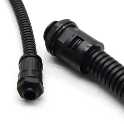 Nylon Plastic Brass Waterproof Liquid Tight Flexible Corrugated Conduit Quick Coupling Nylon Hose Pipe Glands AD13 AD15.8