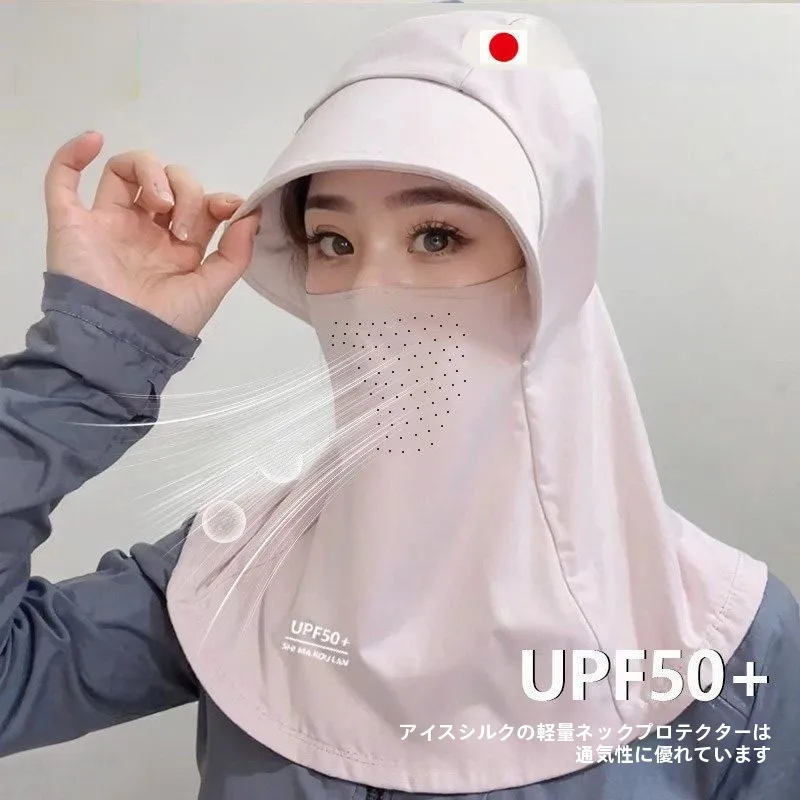 women's-full-face-sun-protection-mask-ice-silk-breathable-neck-protector-hat-integrated-design-high-aesthetic-value-new-model