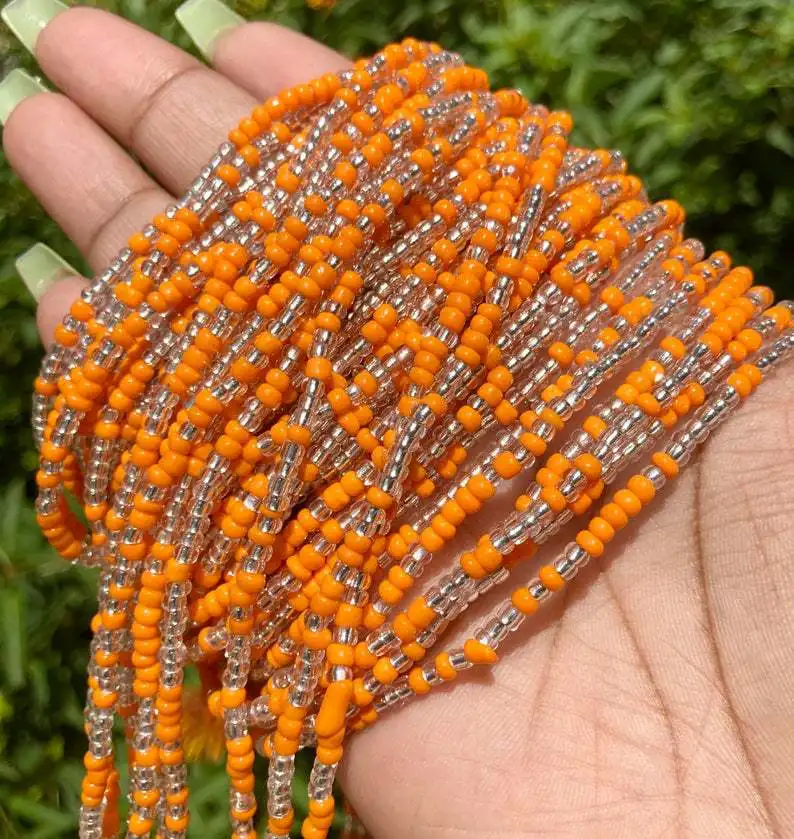 Colorful Elastic Waist Belly Chain African Belly Chain Waist Beads Body Chain Women Girls Body Summer Boho Jewelry Accessories