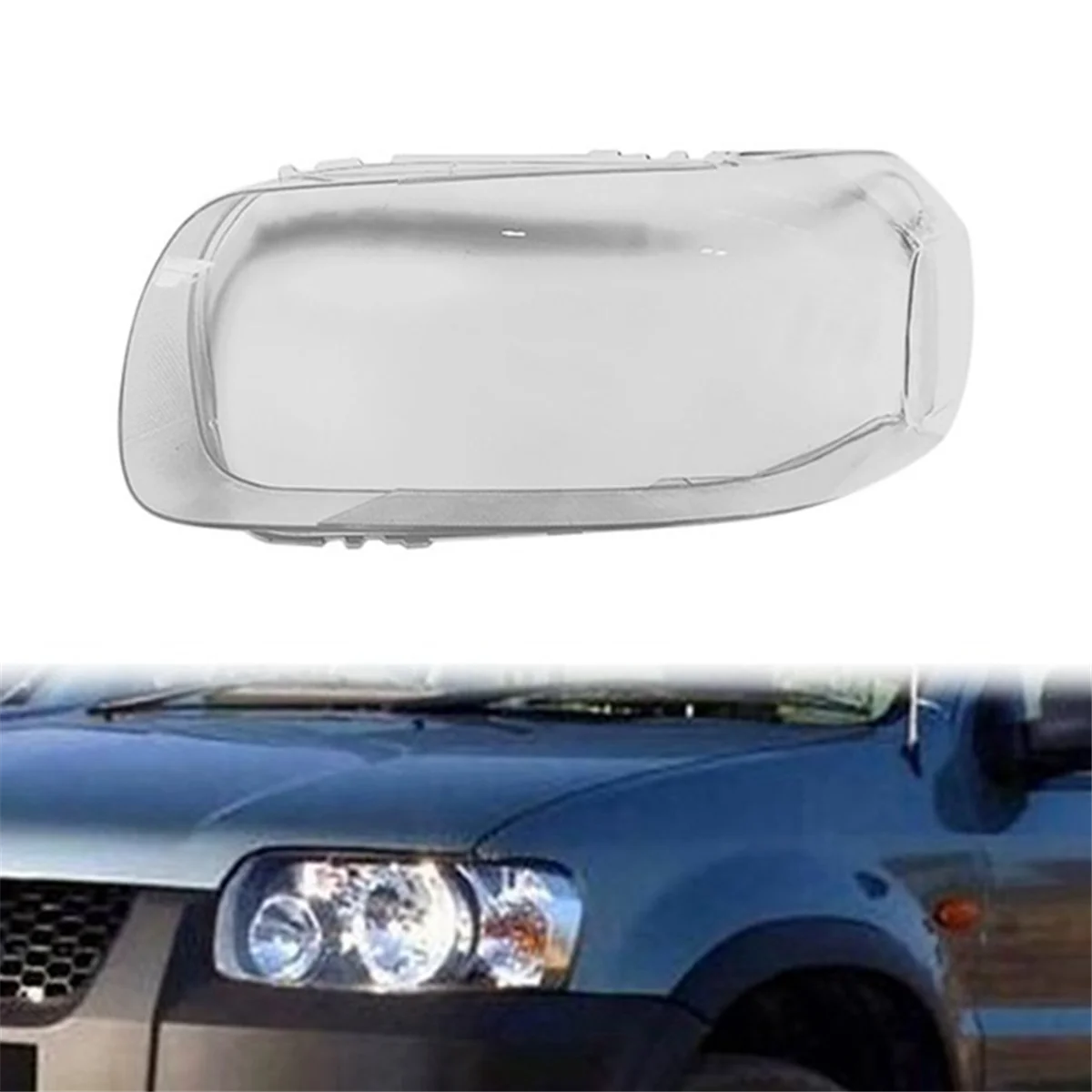 Auto Links Koplamp Shell Lampenkap Transparante Lens Cover Koplamp Cover Voor Ford Kuga 2005 2006 2007