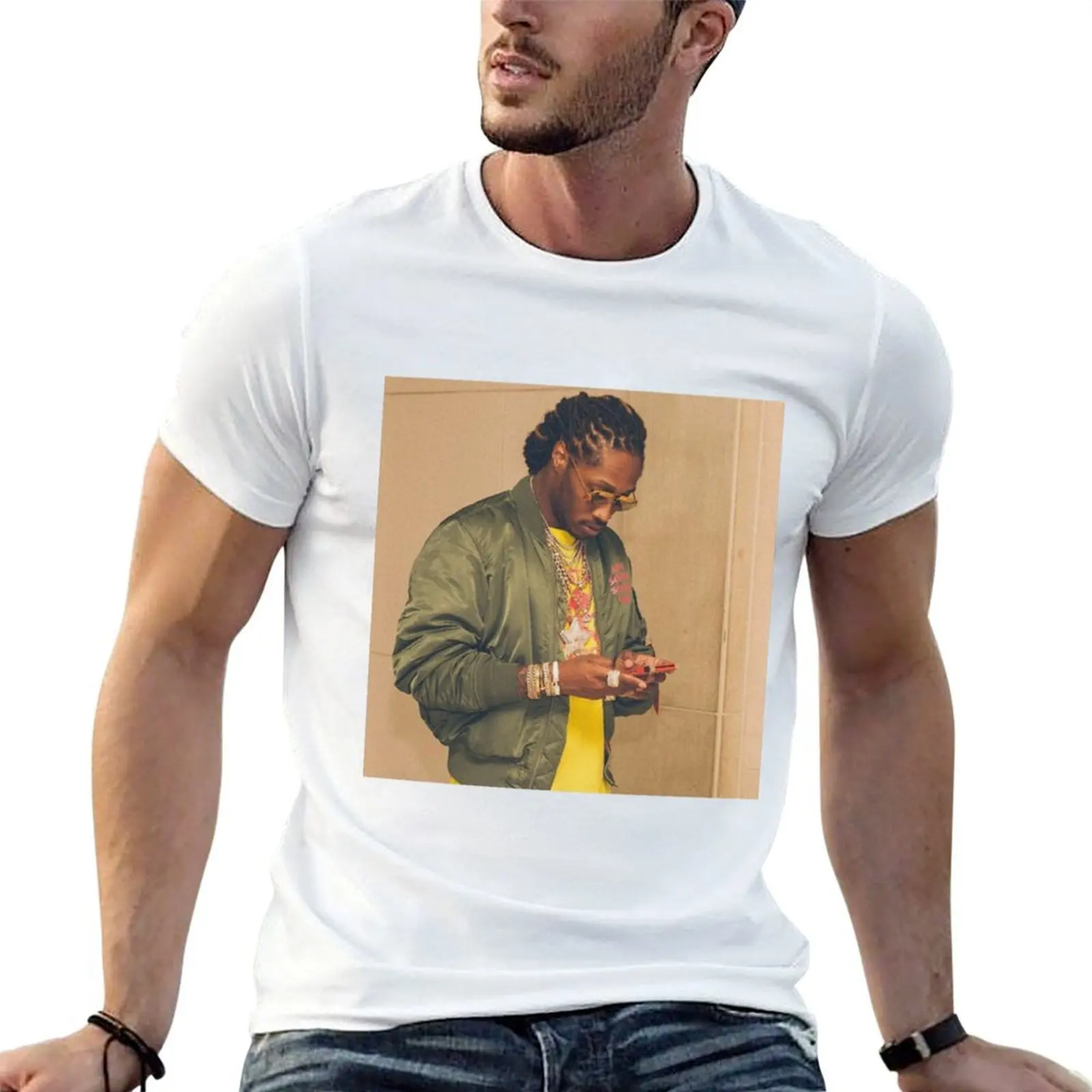 

cotton Future shirt T-Shirt man Texting shirt t man casual t