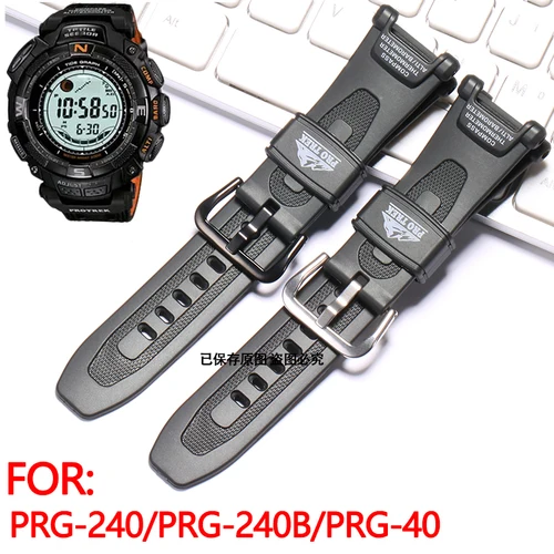 Accesorios de reloj para Casio Protrek Prg-240 PRG-40 serie Pathfinder correa de reloj de pulsera de goma pulsera deportiva impermeable para hombre
