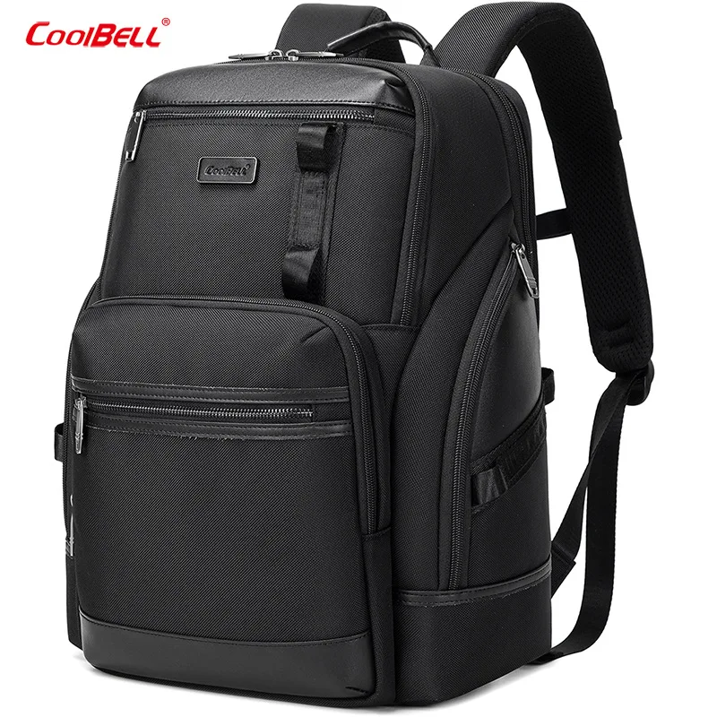 

CoolBell Waterproof Black Men Backpack For 15.6 inch Laptop Computer 30 L Large Capacity Business College Boys School Backpack